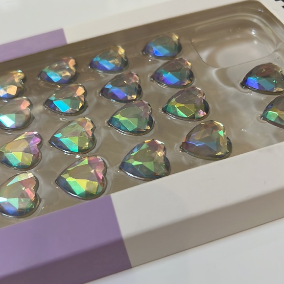 Compatible w/ iPhone 11 SHINY CLEAR / RAINBOW HEART METALLIC PHONE CASE! π€ π€ - Picture 13 of 15